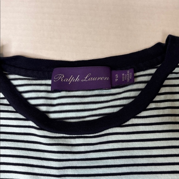 Ralph Lauren purple label striped cotton tee shirt, small - Picture 2 of 7